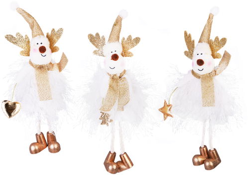 

Украшение елочное Homeclub Олень в нарядной юбке и шарфе 1 шт. дизайн в ассортименте