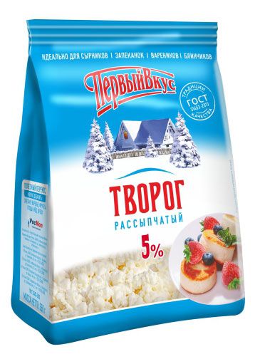 

Творог Первый вкус 5% рассыпчатый без змж 350 г