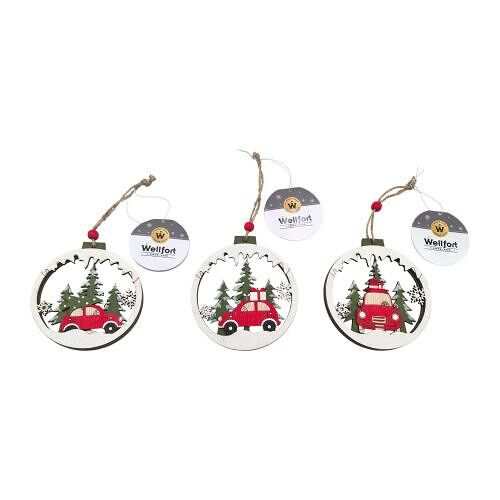 Украшение подвесное Wellfort дерево 11 см OUHY312502, 1 шт., дизайн в ассортименте