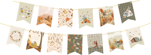 

Гирлянда City Home Trade из бумажных флажков 2 м