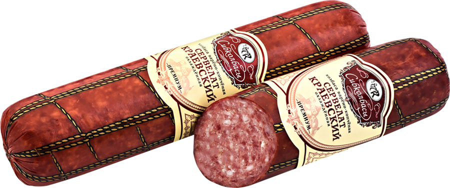 

Колбаса варено-копченая Сибколбасы Сервелат Краевский 500 г