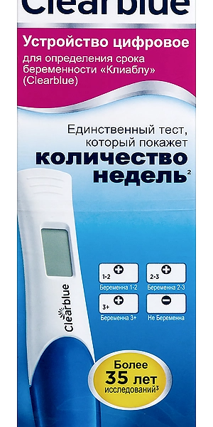 Тест на беременность Clearblue цифровой с индикатором срока 1 шт.