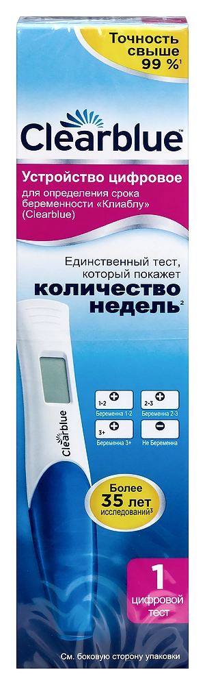 

Тест на беременность Clearblue цифровой с индикатором срока 1 шт.