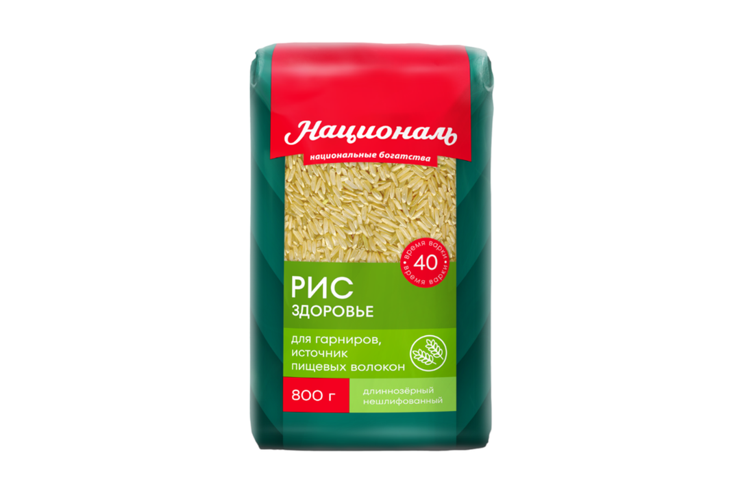 

Рис бурый Националь Здоровье нешлифованный 800 г