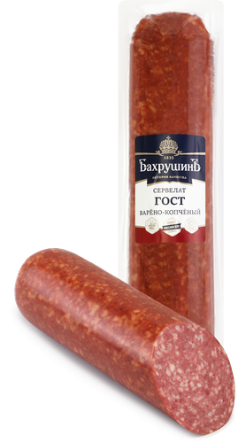 

Колбаса варено-копченая Бахрушинъ Сервелат ГОСТ, вес