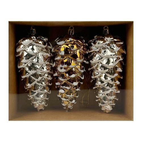 Набор украшений на елку Шишки МН EG01-13503 13.5 см 3 шт.