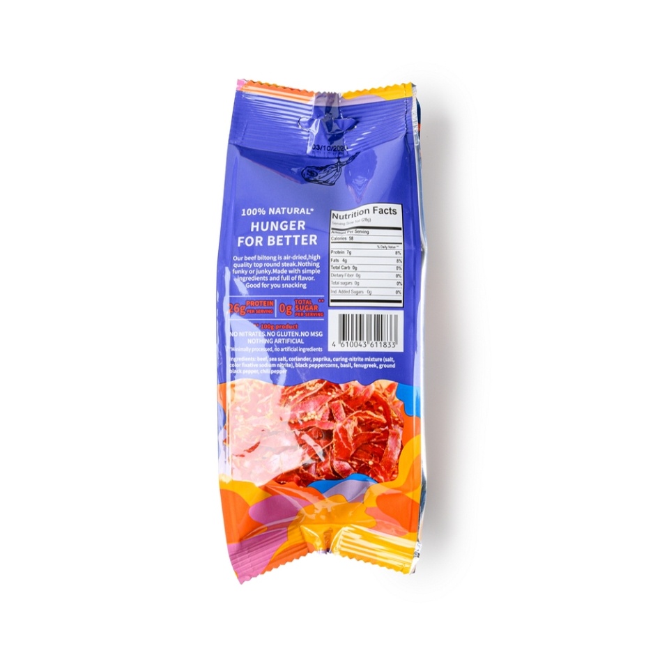 

Снэки Dalla Natura Biltong Original сыровяленые из говядины 28 г