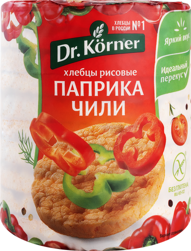 

Хлебцы Dr. Korner хрустящие рисовые паприка чили 80 г