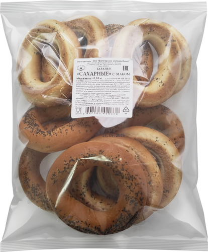 

Баранки Вологодский хлебокомбинат Сахарные с маком 300 г