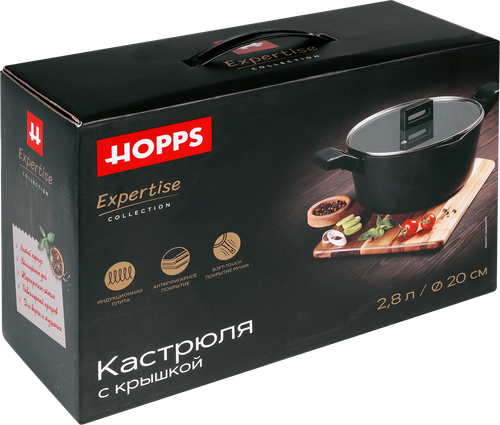 

Кастрюля для индукции Hopps Expertise литой алюминий 20 см арт. HW-D8