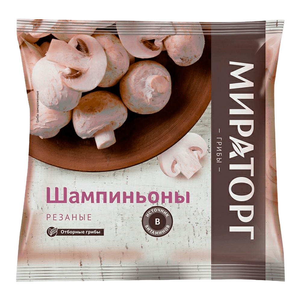 

Шампиньоны Мираторг замороженные резаные 400 г