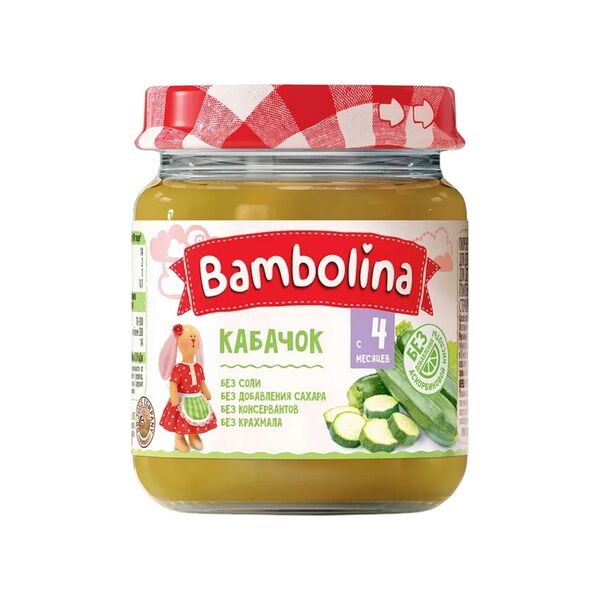 Пюре овощное Bambolina Кабачок 100г ДП