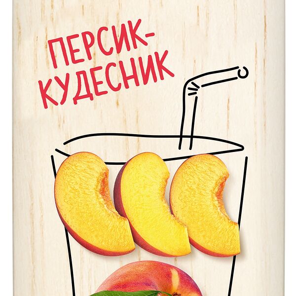 Напиток сокосодержащий Моя Семья из груш, яблок и персиков Персик-Кудесник 950 мл