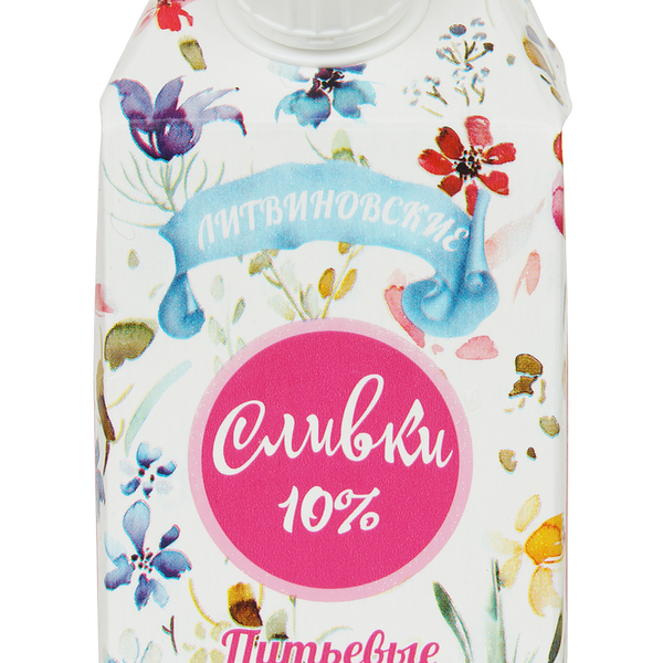 Сливки ультрапастеризованные Литвиновские 10% 500 мл