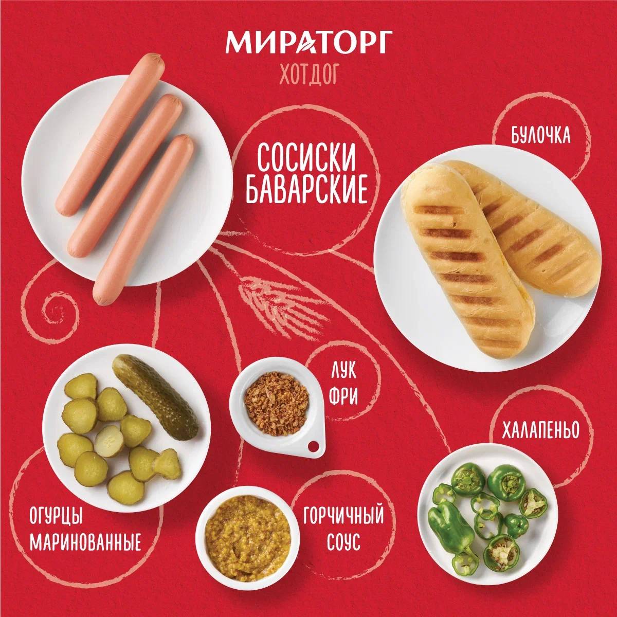 

Сосиски Мираторг Баварские 350 г