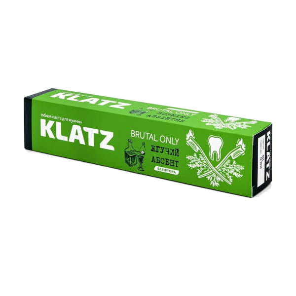 

Зубная паста Klatz Brutal Only Жгучий абсент для мужчин без фтора 75 мл