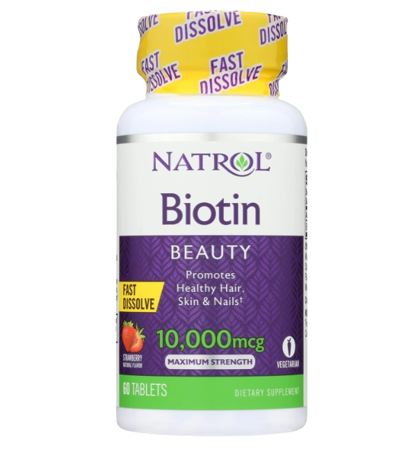 

Natrol Biotin таблетки растворимые 10000 мкг с клубникой 60 шт.