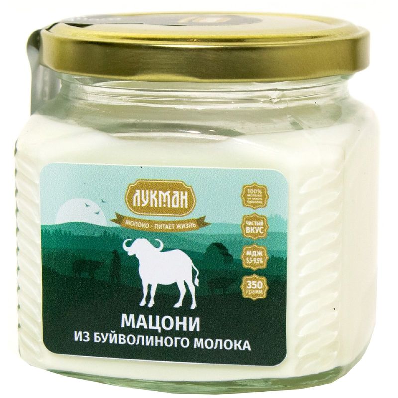 

Мацони Лукман из буйволиного цельного молока 5.5-9.5% 350 г