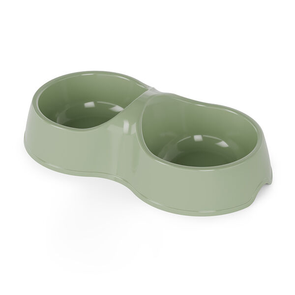 Миска двойная Альтернатива для кошек Юта, 200 мл, зеленый