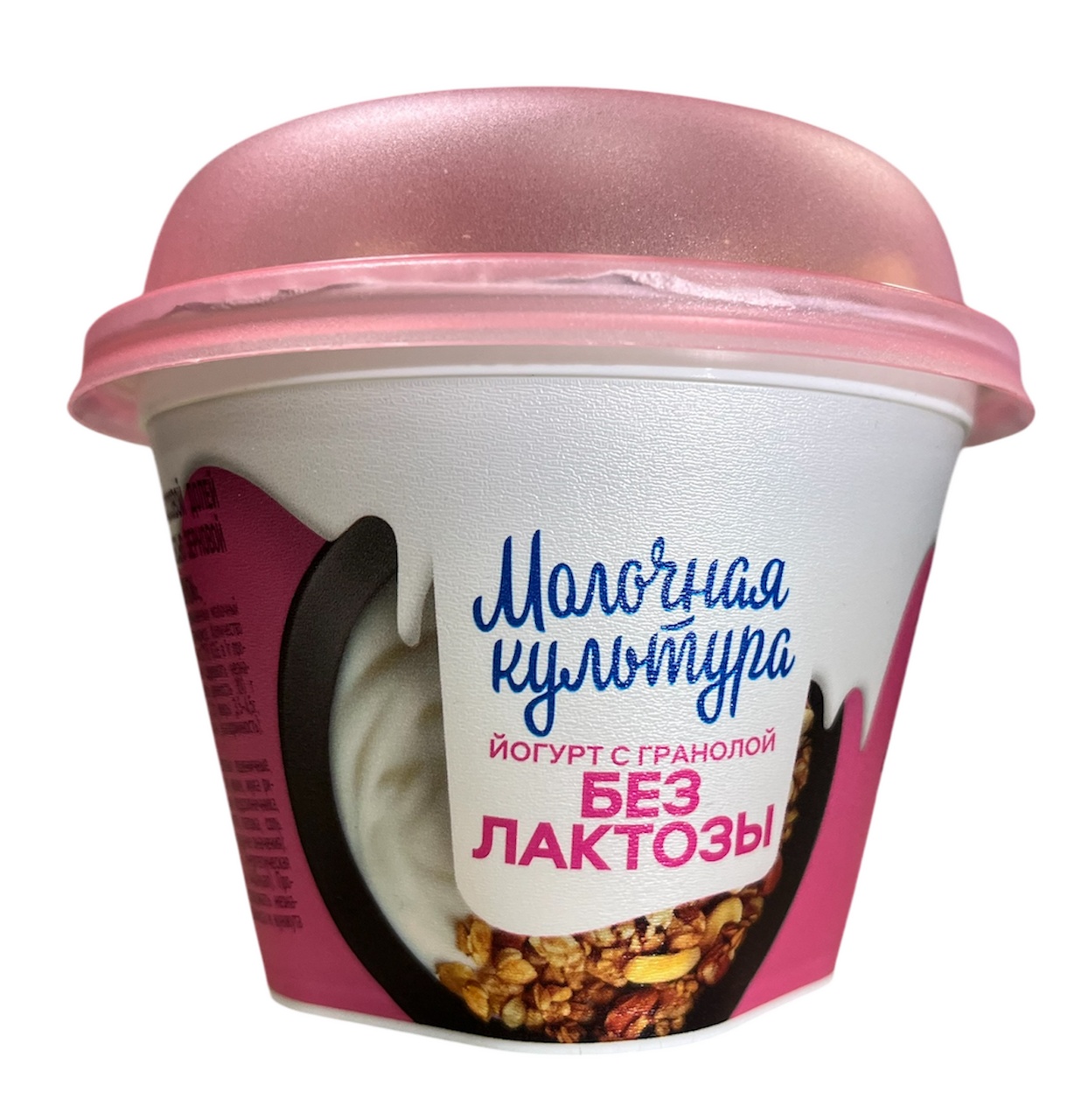 

Йогурт Молочная культура безлактозный Гранола с изюмом 3.5-4.5% 190 г