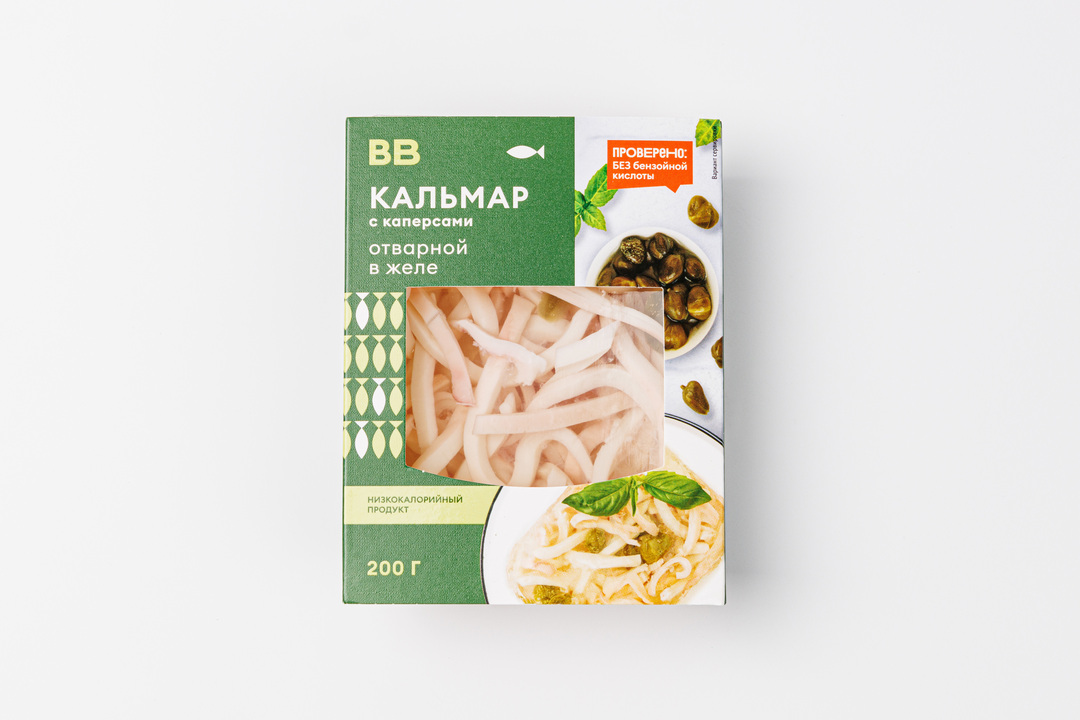 

Кальмар с каперсами отварной в желе 200 г