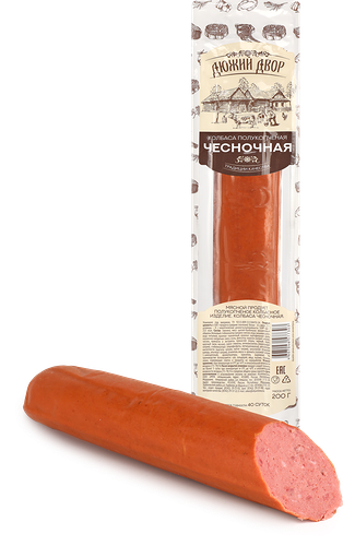 Колбаса полукопченая Дюжий двор чесночная 200 г
