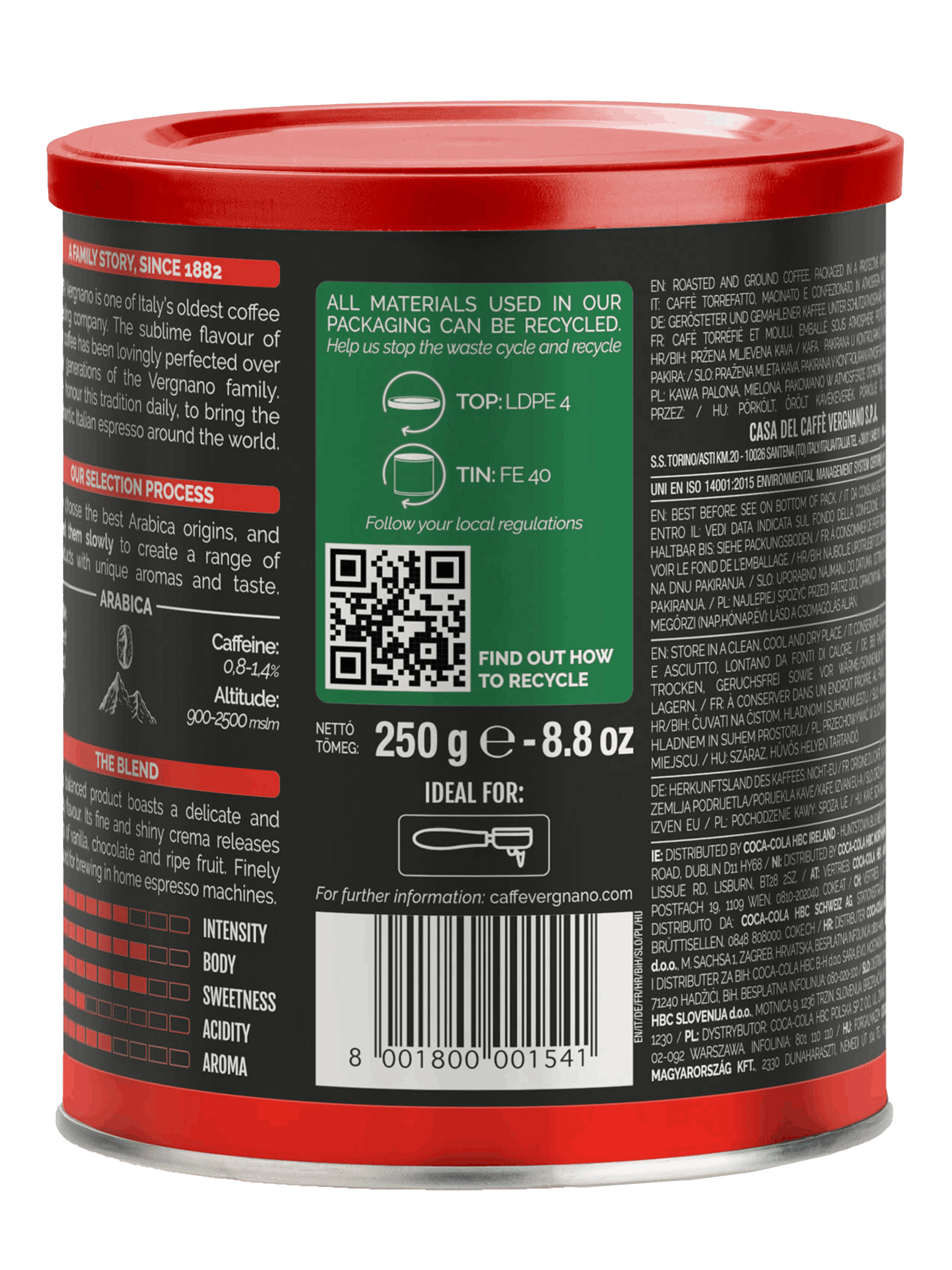 

Кофе молотый Caffe Vergnano Arabica Espresso Roast 250 г