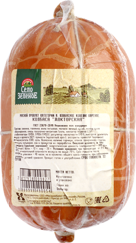 

Колбаса Село Зелёное Докторская вареная н/о кат. А ГОСТ вес