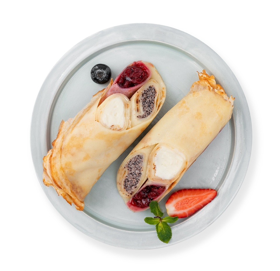 

Блинчики Городской Супермаркет Трио с вишней, маком и маскарпоне вес