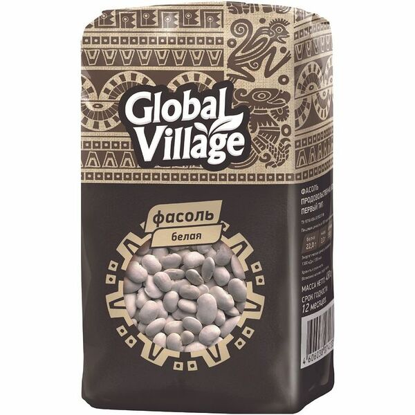 Фасоль Global Village белая 450г
