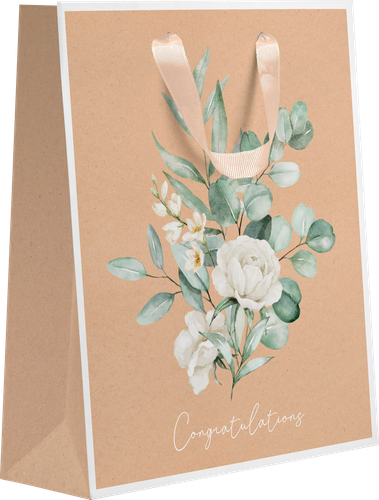 

Пакет подарочный Пакетико Эвкалипт Крафт 23х18х10 см в ассортименте