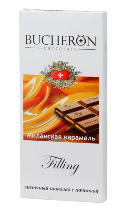 

Шоколад молочный Bucheron Filling с начинкой миланская карамель 85 г