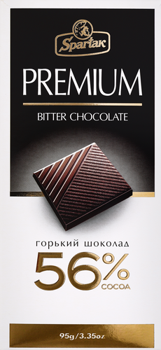 

Шоколад горький Спартак Premium 56% 95 г