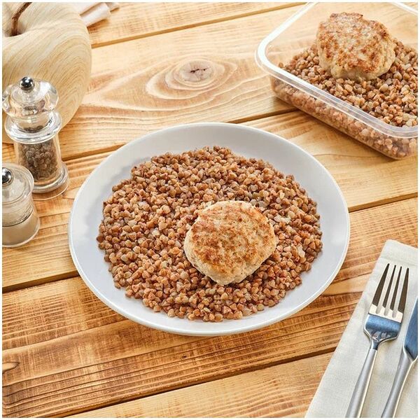 Биточек Пятёрочка Кафе с индейкой с гречневой кашей 250 г