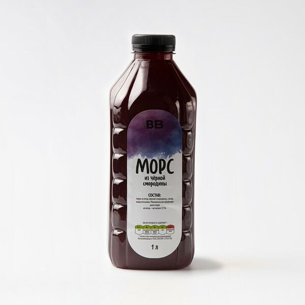 Морс из черной смородины, 1л