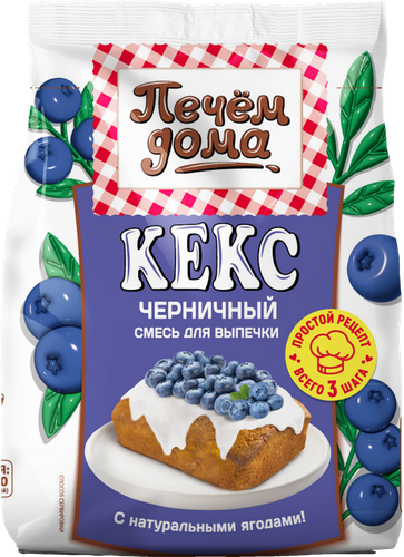 

Смесь для выпечки Печем дома Кекс черничный 300 г
