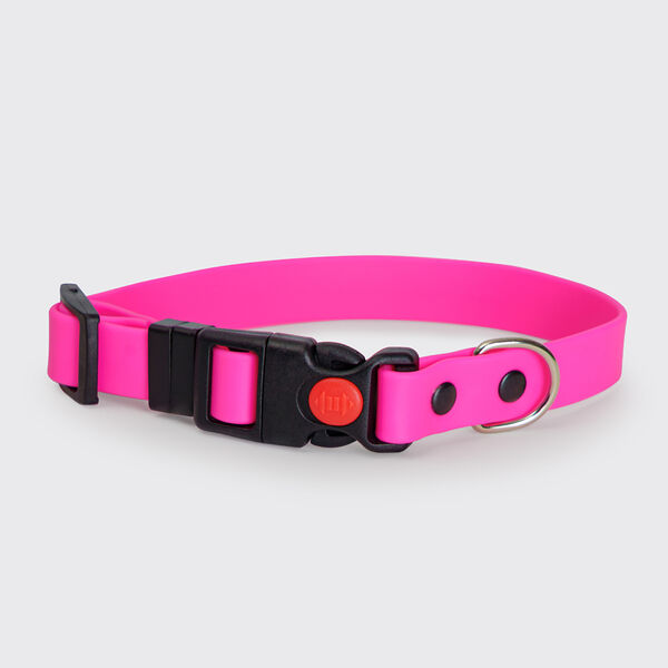 Ошейник биотан с фастексом 15мм, обх.шеи. 20-31см, матовый, розовый, Каскад