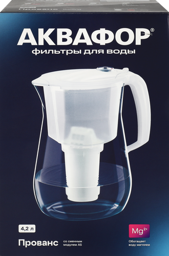

Фильтр-кувшин Аквафор Лайн Аквафор Прованс 4.2 л со сменным модулем 1 шт. цвет в ассортименте