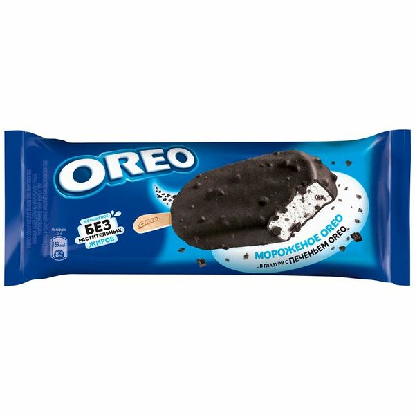 Мороженое сливочное Oreo эскимо в глазури с печеньем 56 г