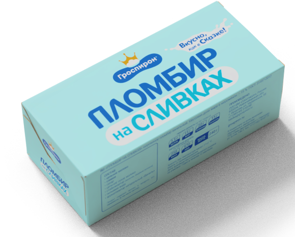 

Мороженое Гроспирон Пломбир на сливках ванильный 240 г