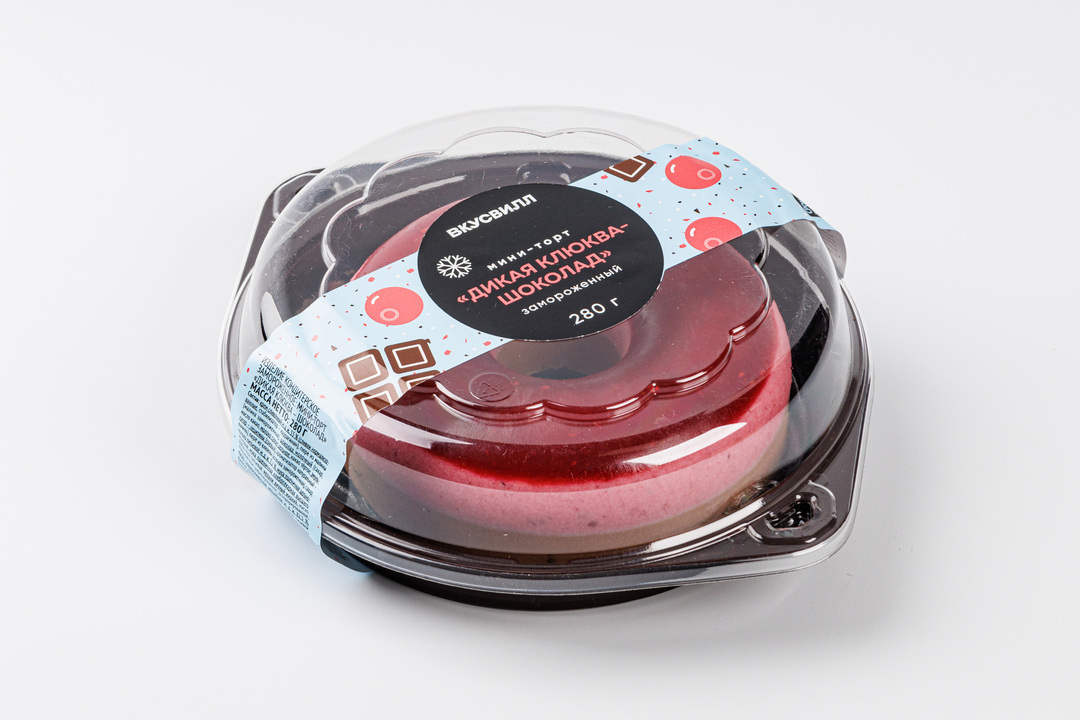 

Торт-мини ВкусВилл Дикая клюква-шоколад замороженный 300 г
