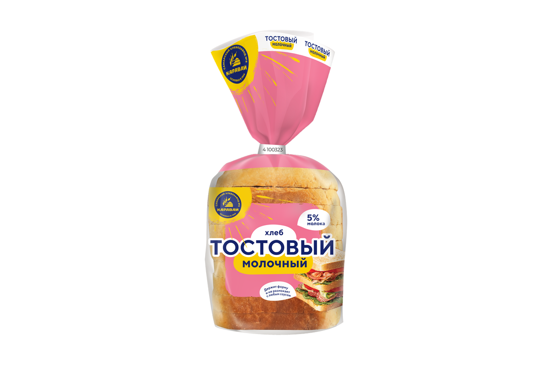 

Хлеб Самарский Хз №5 Тостовый молочный нарезка 350 г