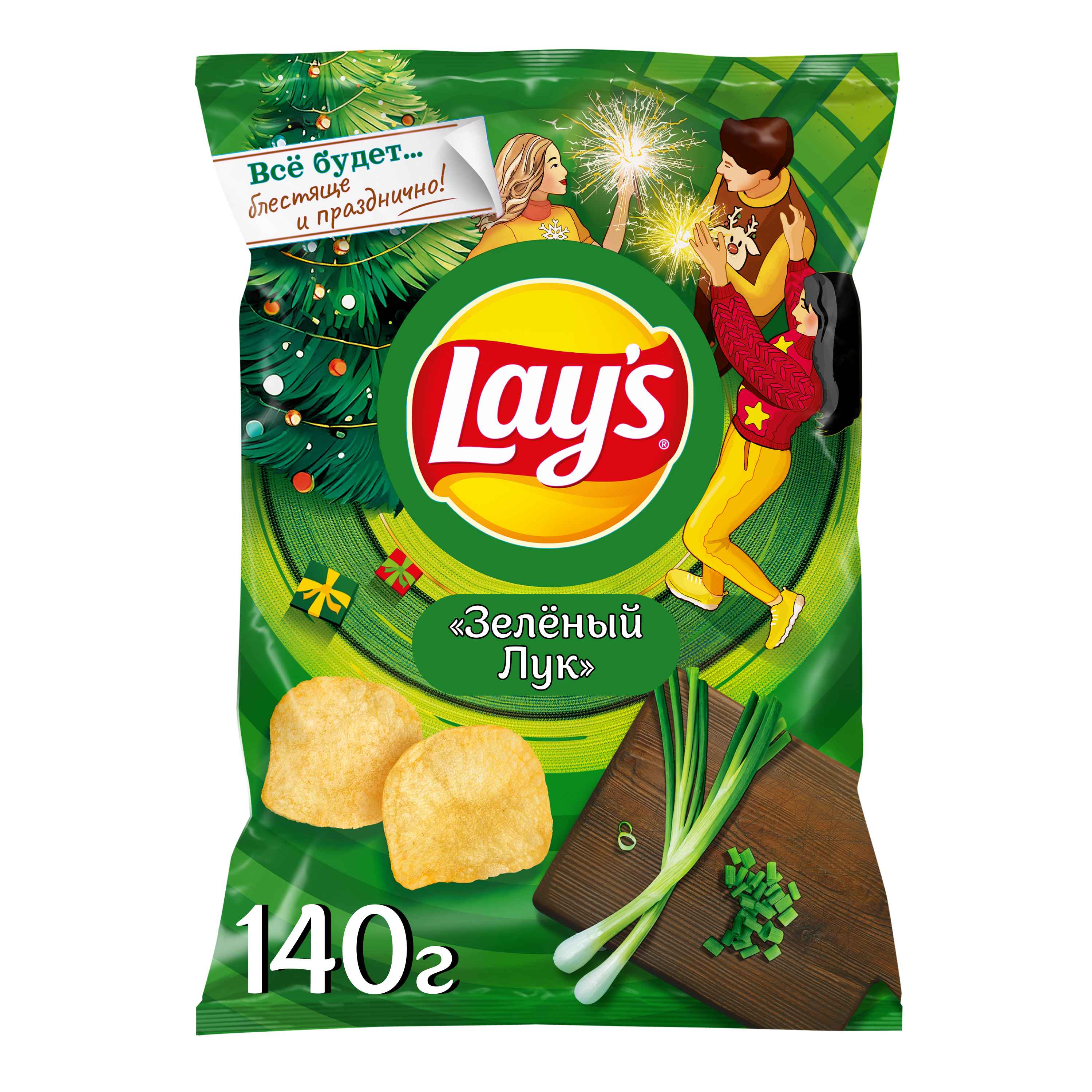 

Чипсы Lay's картофельные Зеленый Лук 140 г