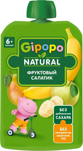 

Фруктовый салатик Gipopo пюре детское с 6 месяцев 90 г