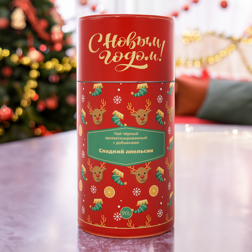 

Чай черный Лента С Новым годом Сладкий апельсин 90 г