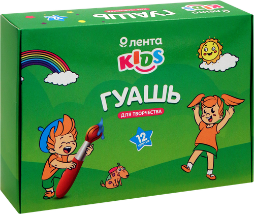 

Гуашь ЛЕНТА 12 цветов по