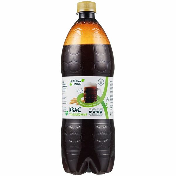 Квас Зелёная Линия Традиционный 1 л