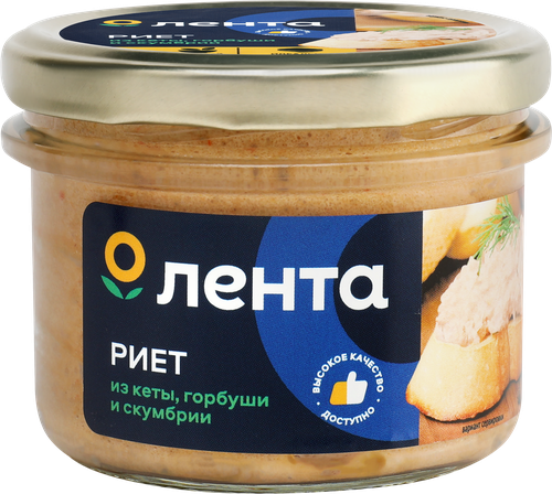 

Риет подкопченный Лента из горбуши, кеты и скумбрии 180 г