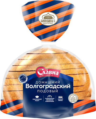 

Хлеб пшеничный Хлебозавод №5 Волгоградский Домашний половинка в нарезке, 250 г