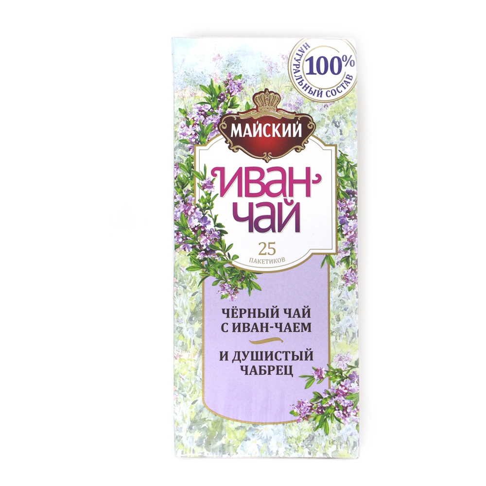 

Чай чёрный Иван-чай Майский с чабрецом 25х1.5 г